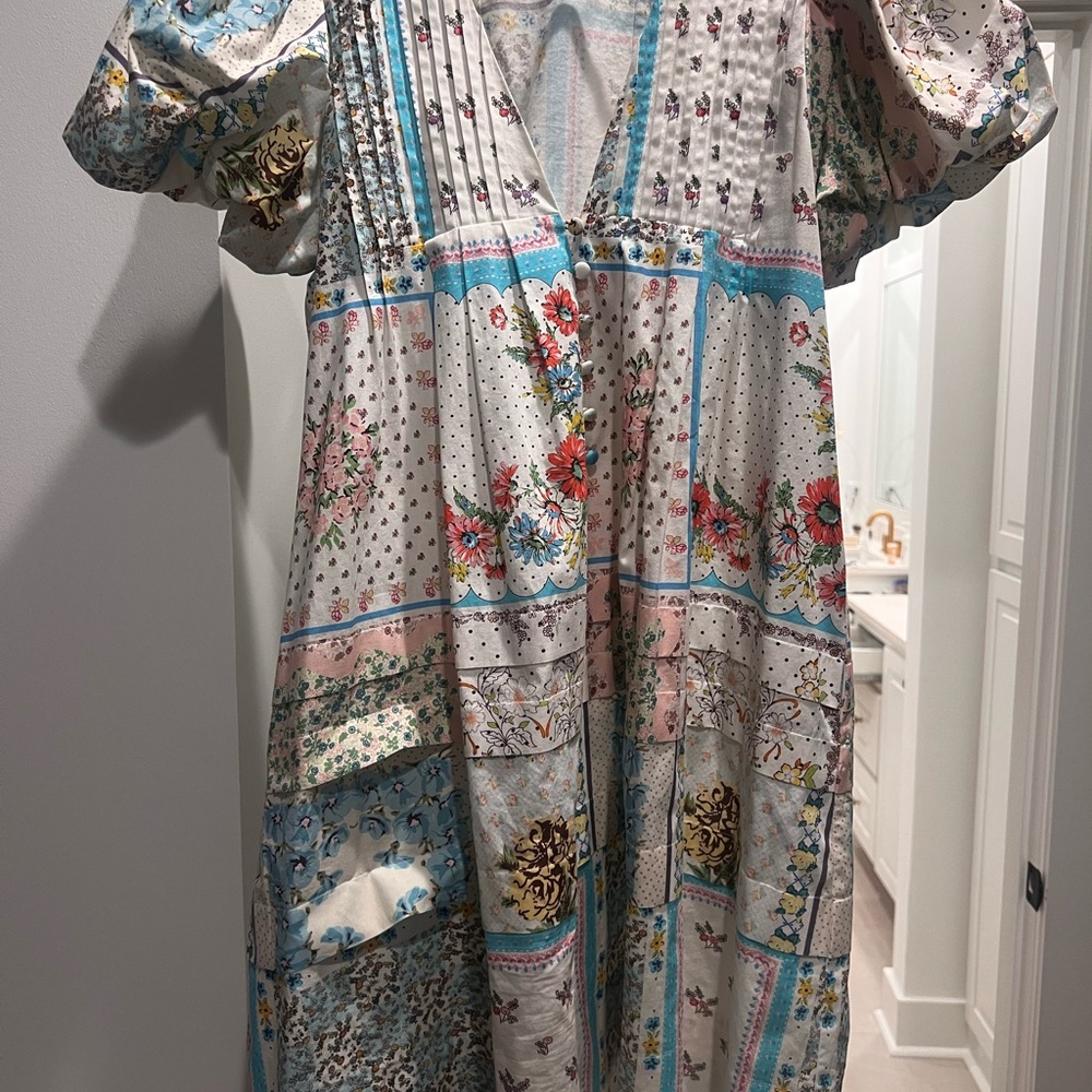 Hunter Bell Multicolor Patchwork Dress - image 4